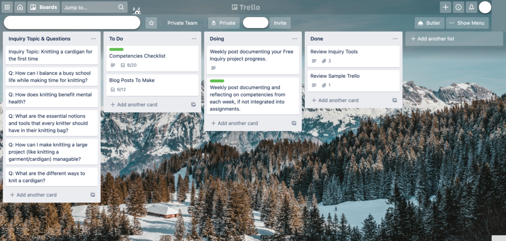 An image of a Trello Board